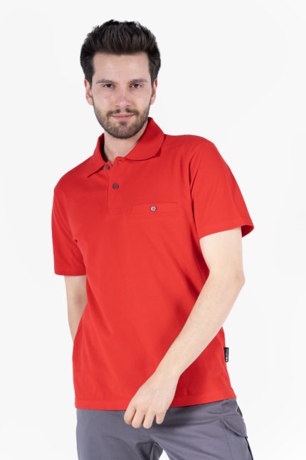 Polo Yaka Tişört - Fleto Cepli %100 Pamuk Günlük & İş