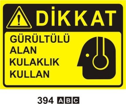 Dikkat Gürültülü Alan Kulaklık Kullan