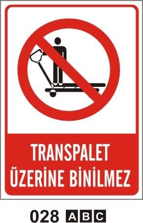 Transpalet Üzerine Binilmez