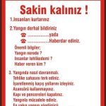 Yangında Sakin Kalınız